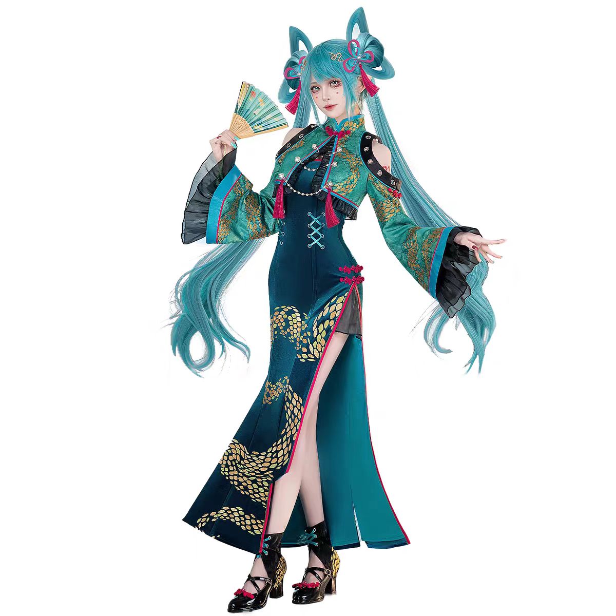Anime Cosplay Miku - Disfraz de Miku, Cheongsam con temática