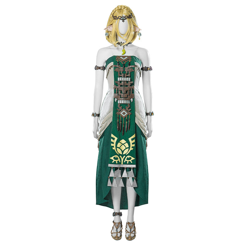 Anime Cosplay Mujer - Disfraz de Zelda Princesa Verde, Conjunto