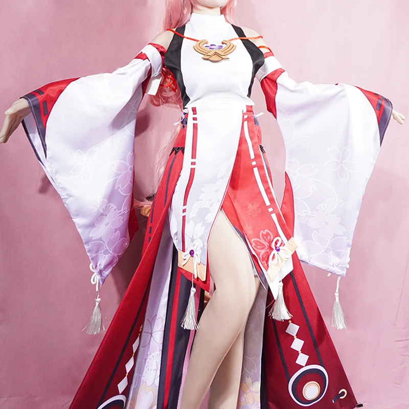 Cosplay Anime Yae Miko - Yae Miko-Disfraz de Cosplay, uniforme de