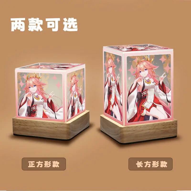 Cosplay Anime Yae Miko - Lámpara Nocturna Acrílica de Tres Colores