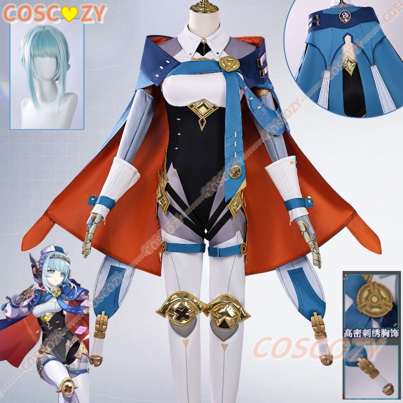 Anime Cosplay Outfit Girl - Genshin-Disfraz de Ineffa de impacto, peluca,
