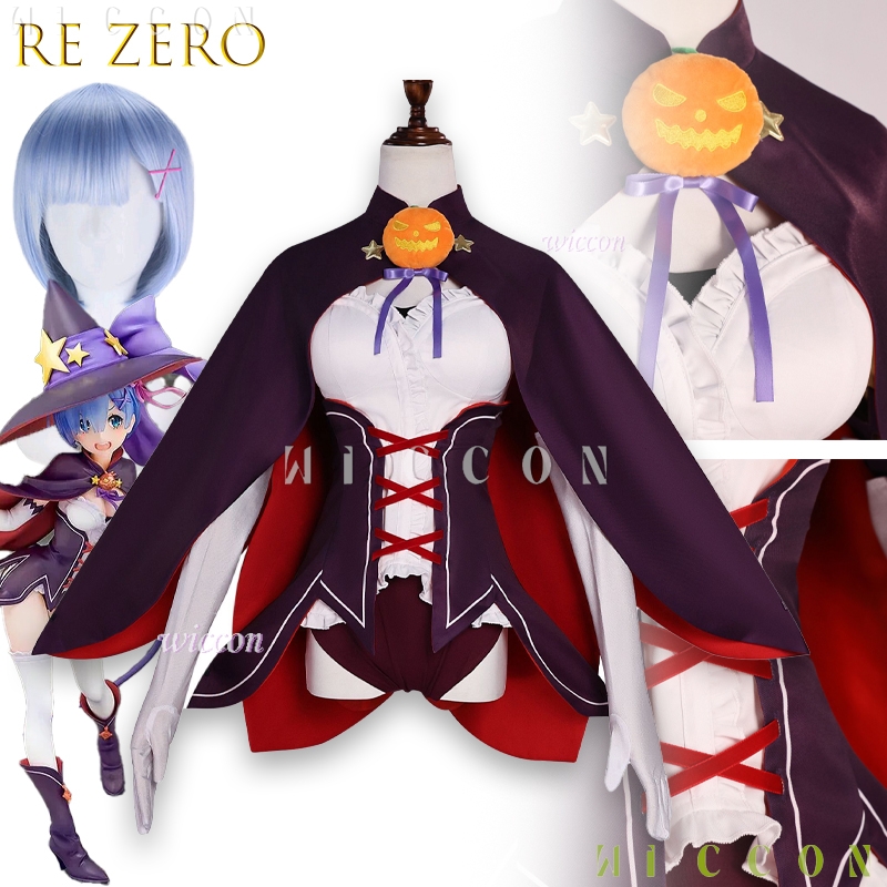 Re Zero Rem Wig - Halloween adultos Cos Re life en