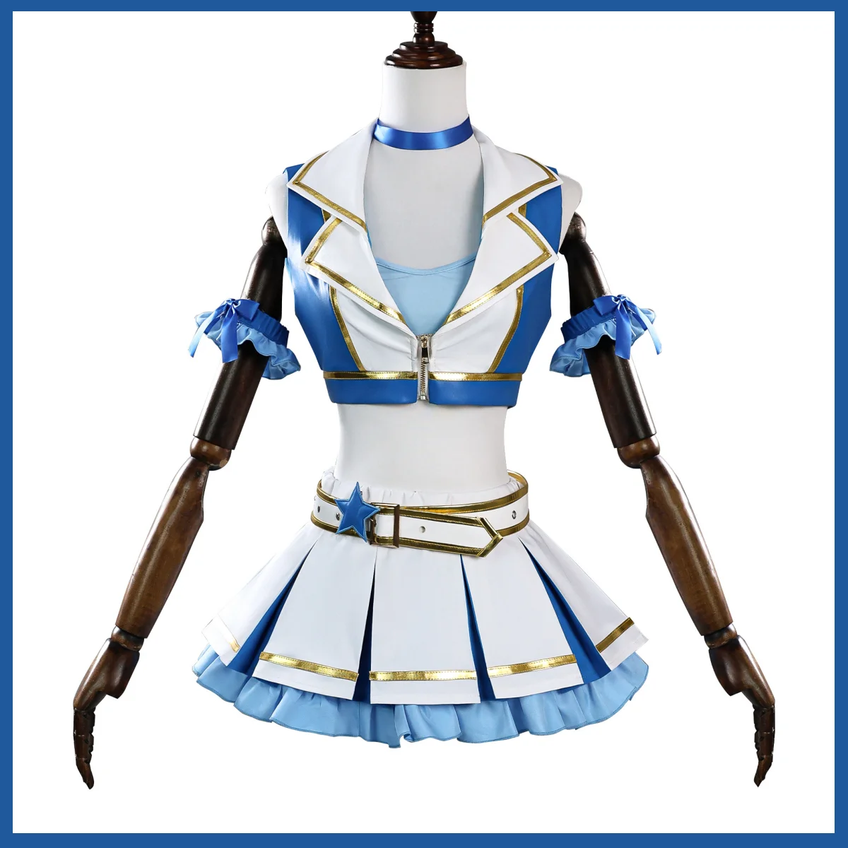 Abrigo de PU blanco y azul, fa - Re Zero Rem Wig reseña y precio
