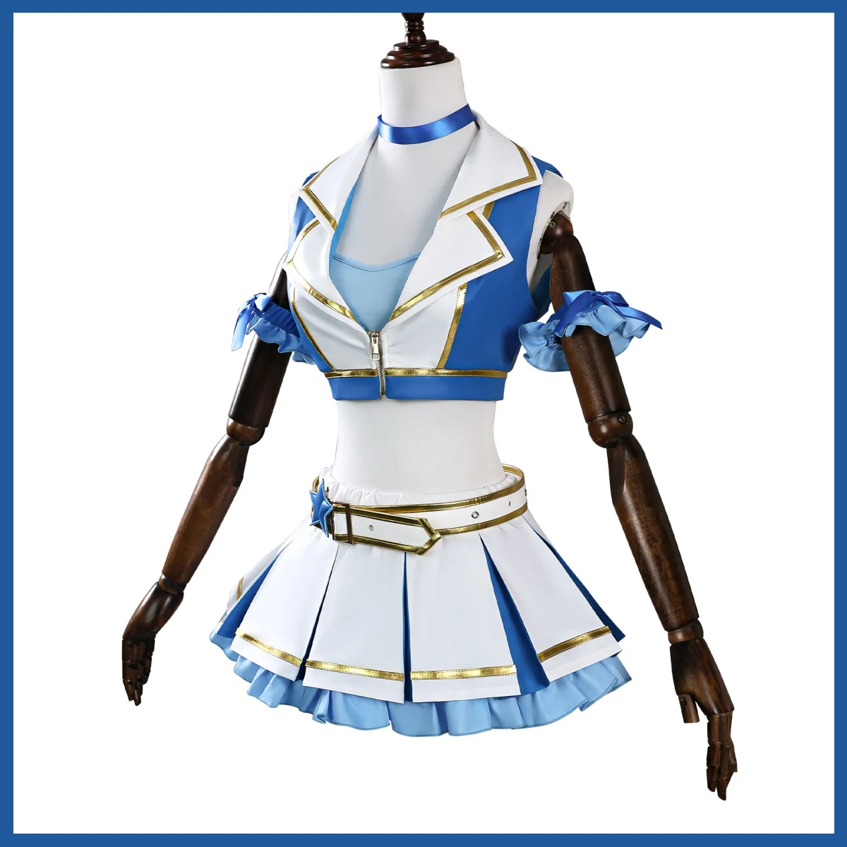 Abrigo de PU blanco y azul, fa - Re Zero Rem Wig reseña y precio
