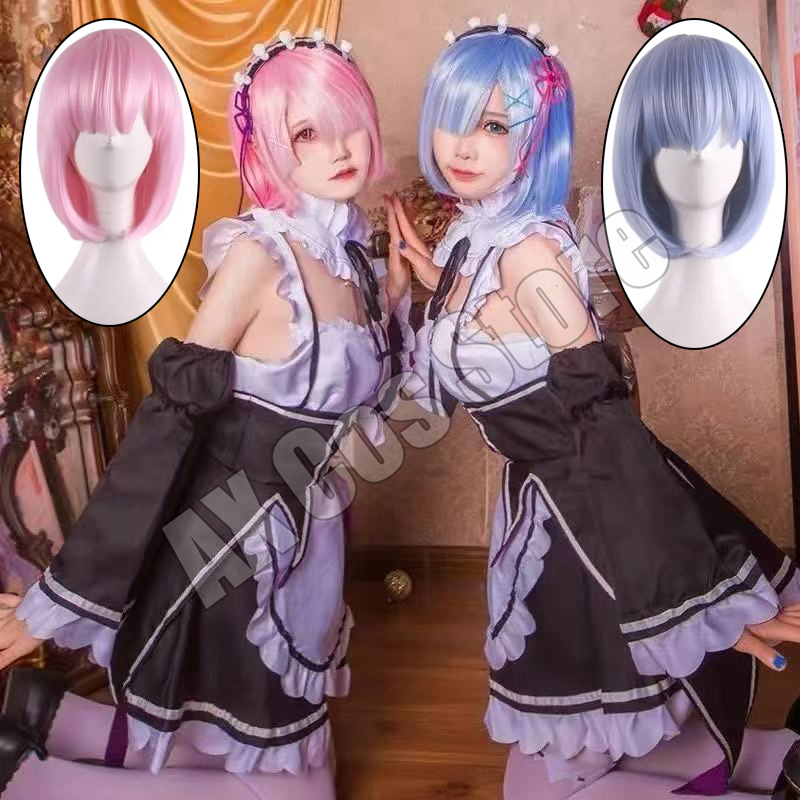 Disfraz de Cosplay de Anime Re - Re Zero Rem Wig reseña y precio