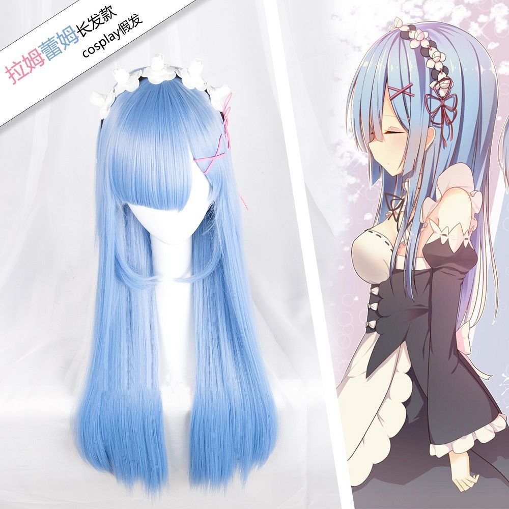 Peluca de cosplay Re Zero Ram  - Re Zero Rem Wig reseña y precio