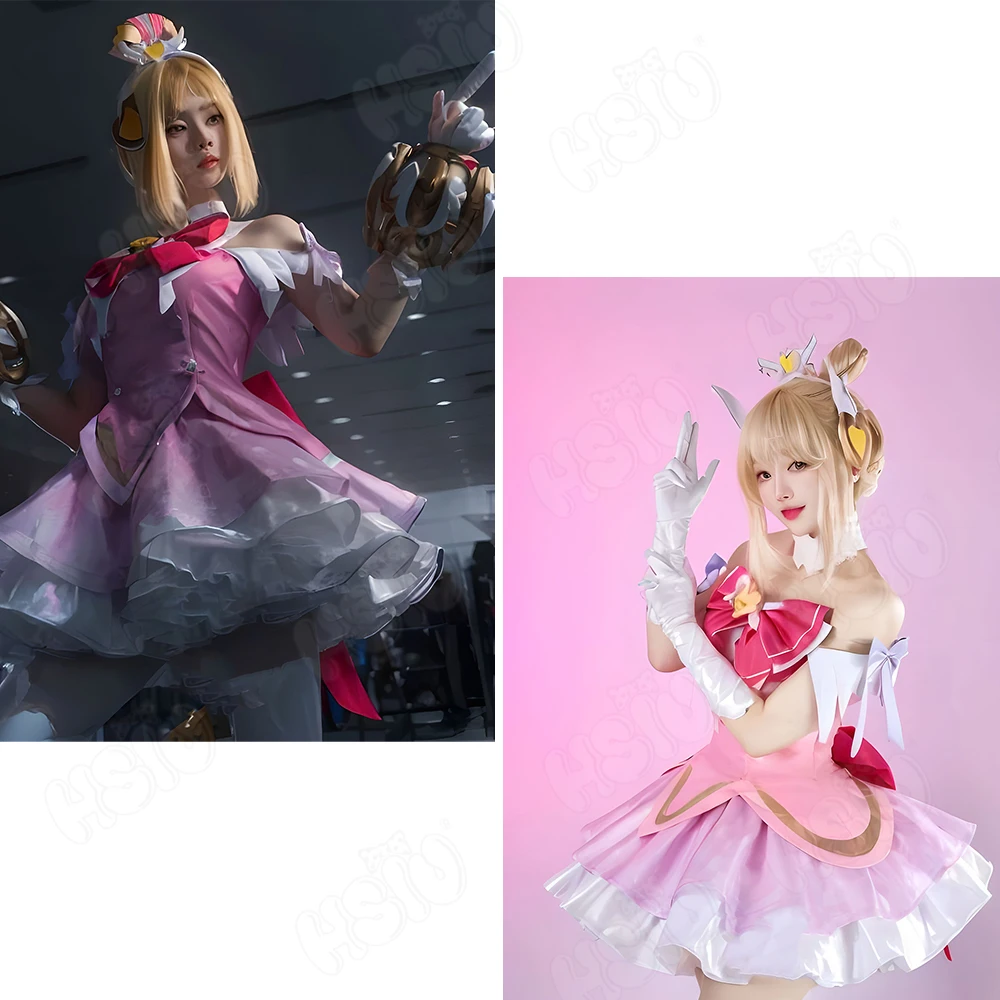 Peluca de disfraz de Juno, HSI - Anime Cosplay Pink reseña y precio