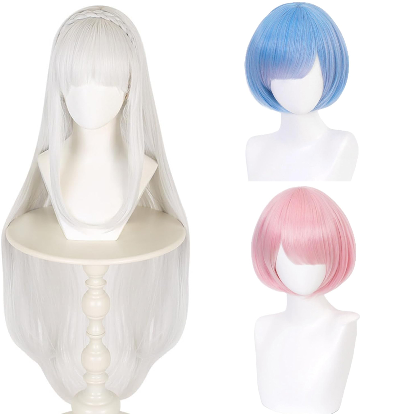 Peluca de cosplay de Anime Re: - Re Zero Rem Wig reseña y precio